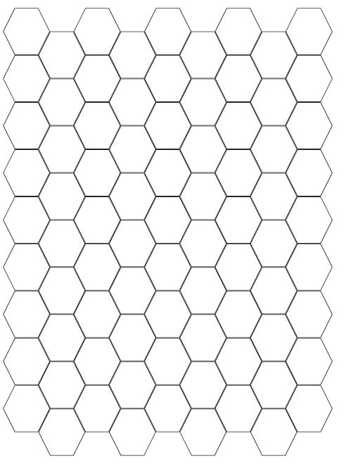 One Inch Hex Gamer Paper (pdf) – Paper Butterfly Forge